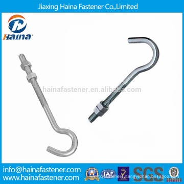 High Quality Galvanized Roofing Hook Eye Bolts with Nuts